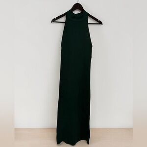 Love Stitch Sleeveless Maxi Dress in Forest Green
